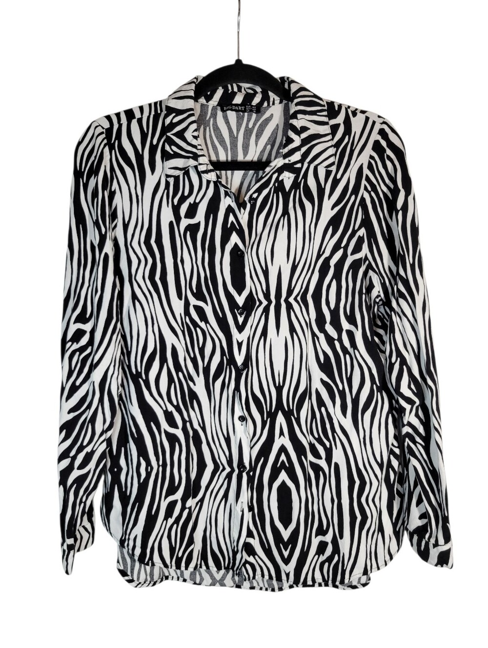 Big Dart zebra print button up Size UK16